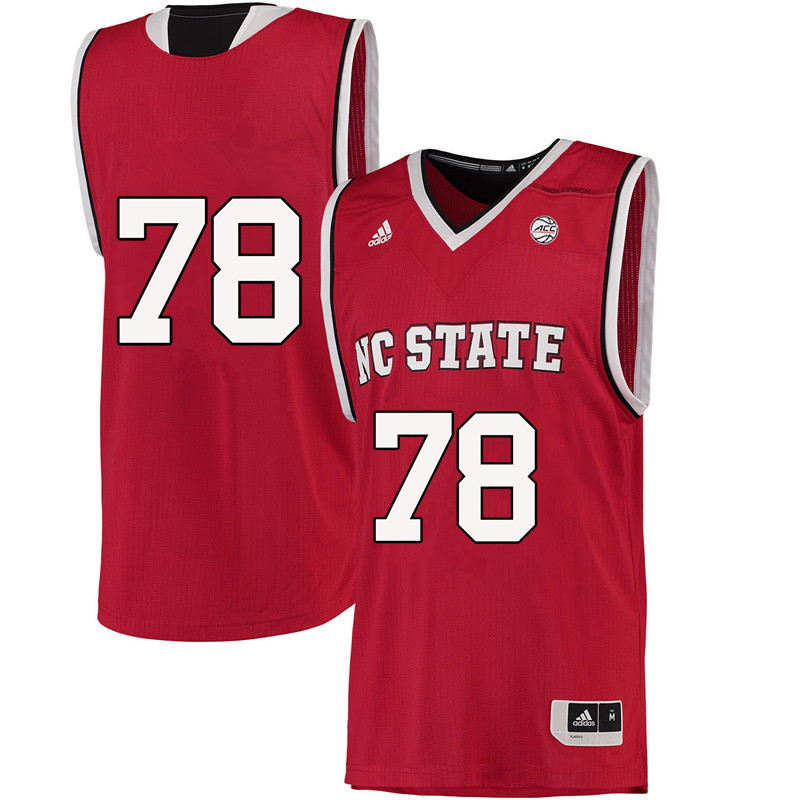 Men #78 Lou Pucillo NC State Wolfpack College Basketball Jerseys-Red - Click Image to Close